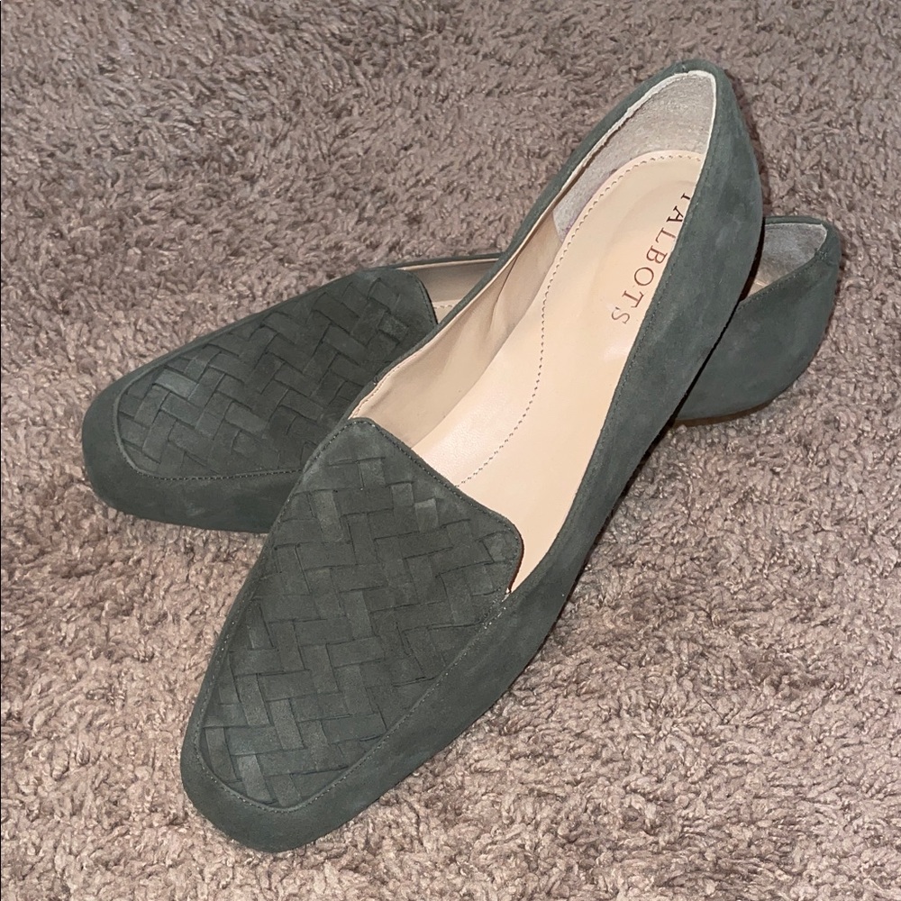 Talbots Women's Woven Green Flats